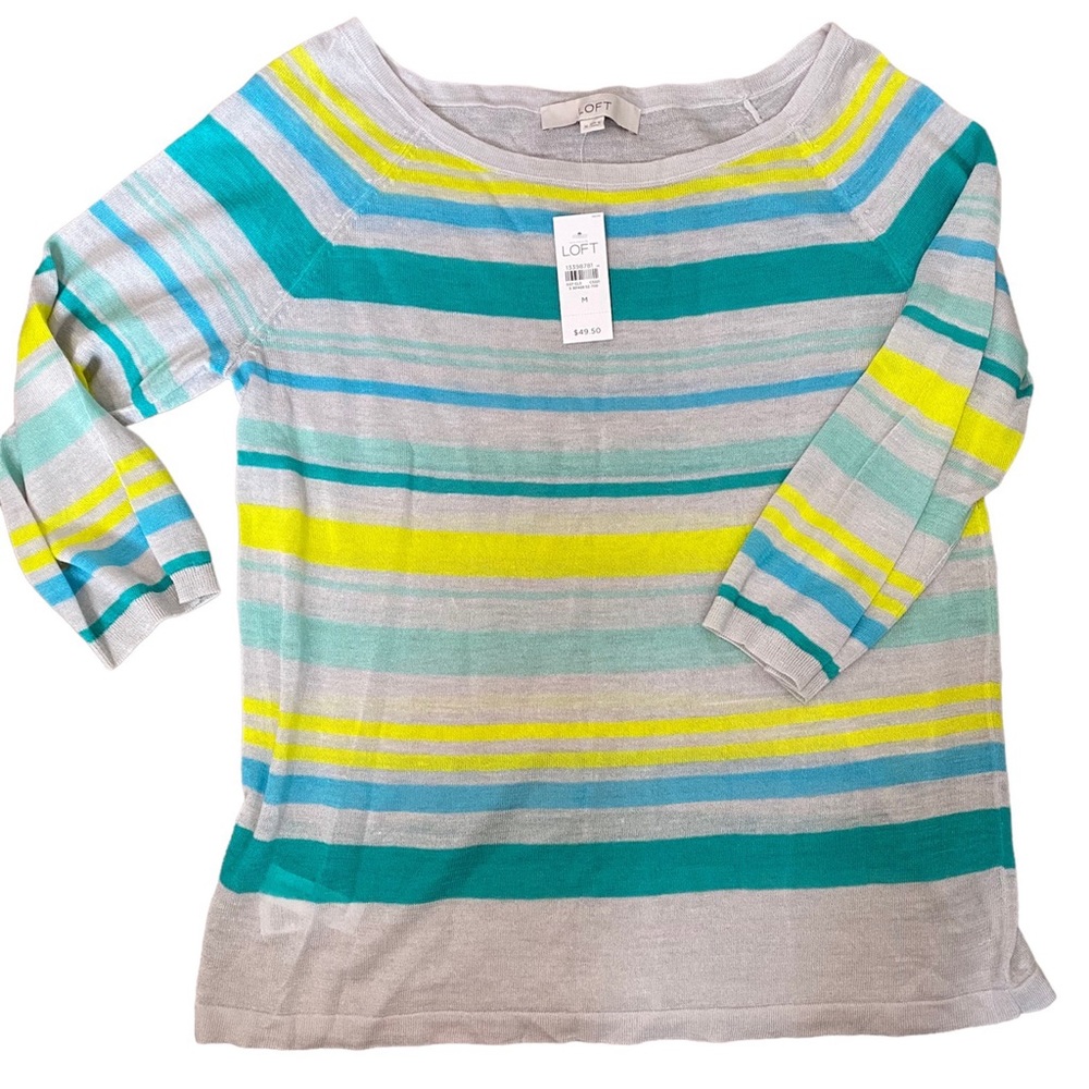 Ann Taylor Loft Striped Light Blouse
